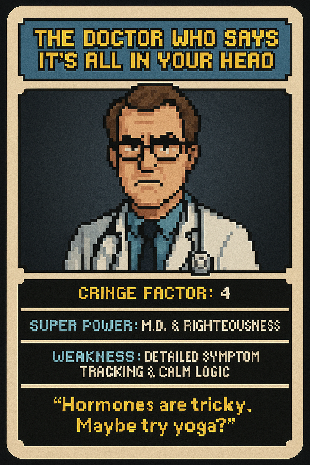 The Doctor Who Says It's All In Your Head Game Card