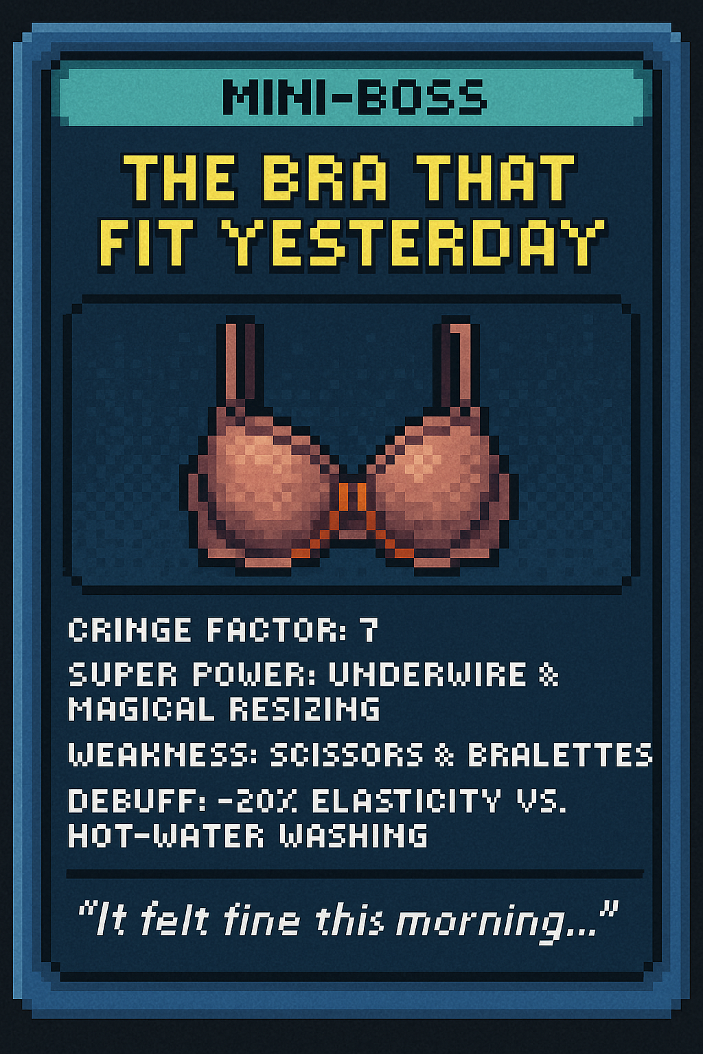 The Bra That Fit Yesterday Game Card